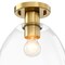 Designers Fountain Indigo 10 in. 1-Light Brushed Gold Modern Semi Flush Mount with Clear Glass Shade for Bedrooms D312M-SF-BG - alternate 2